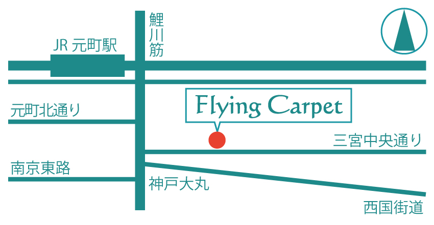 Flying Carpet Gallery 元町2号店地図