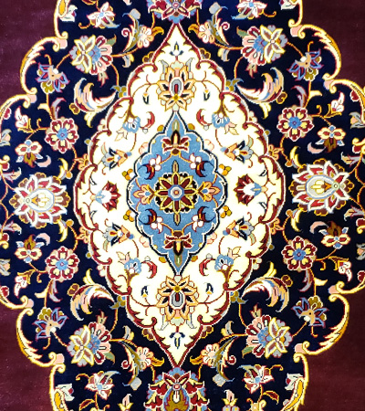 カシャーン産のペルシャ絨毯